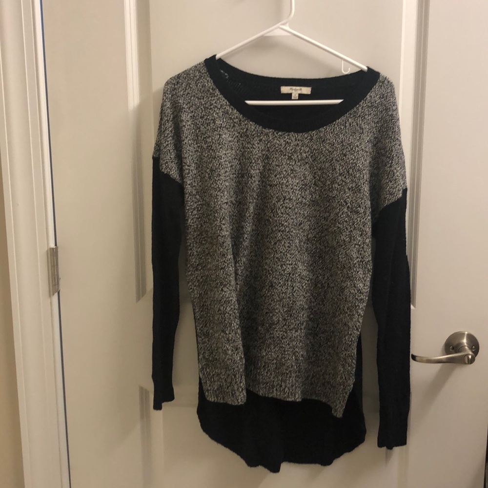 Black and white Madewell sweater.